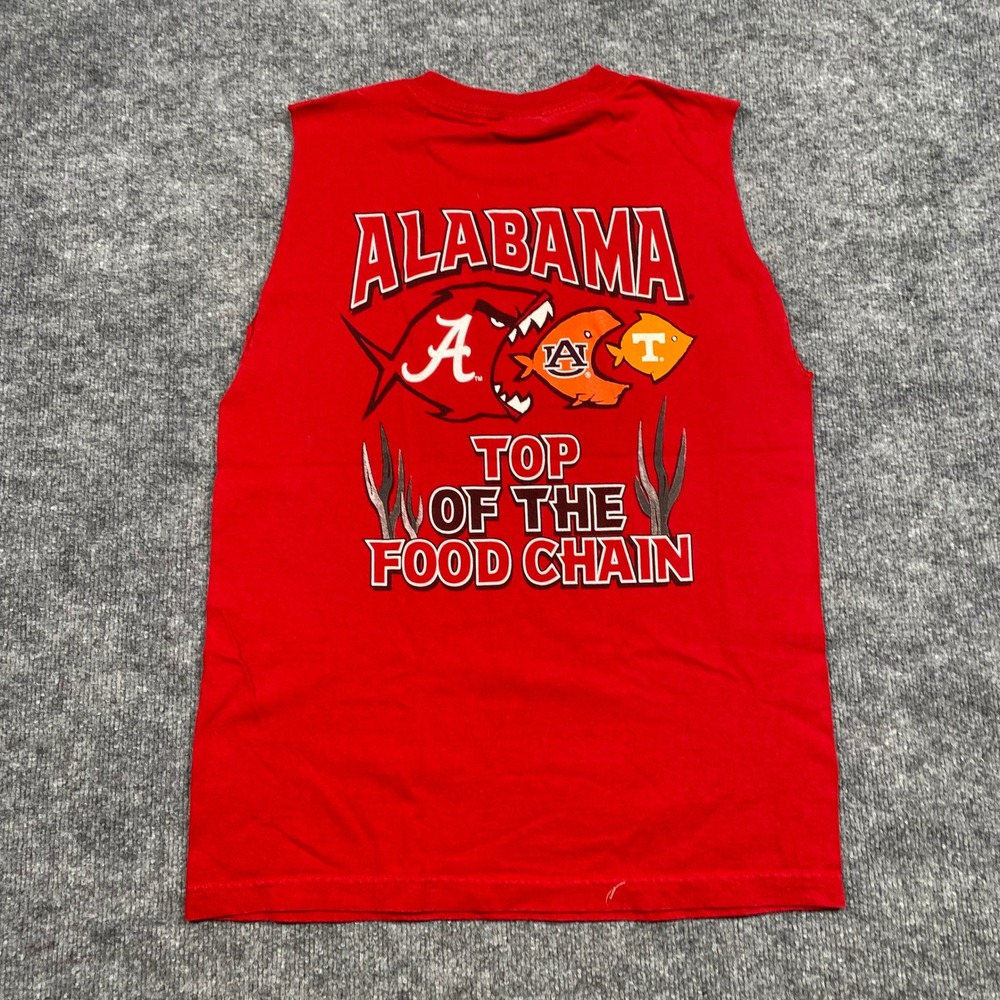 Vintage Alabama Crimson Tide Feeding Time Muscle Tee Red Mens Medium‎ Tri-Lake